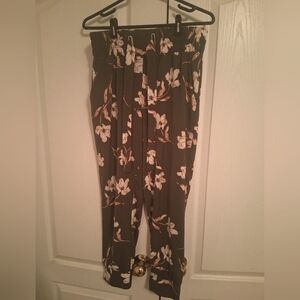 NEW Floral Print Women's Drawstring Pants